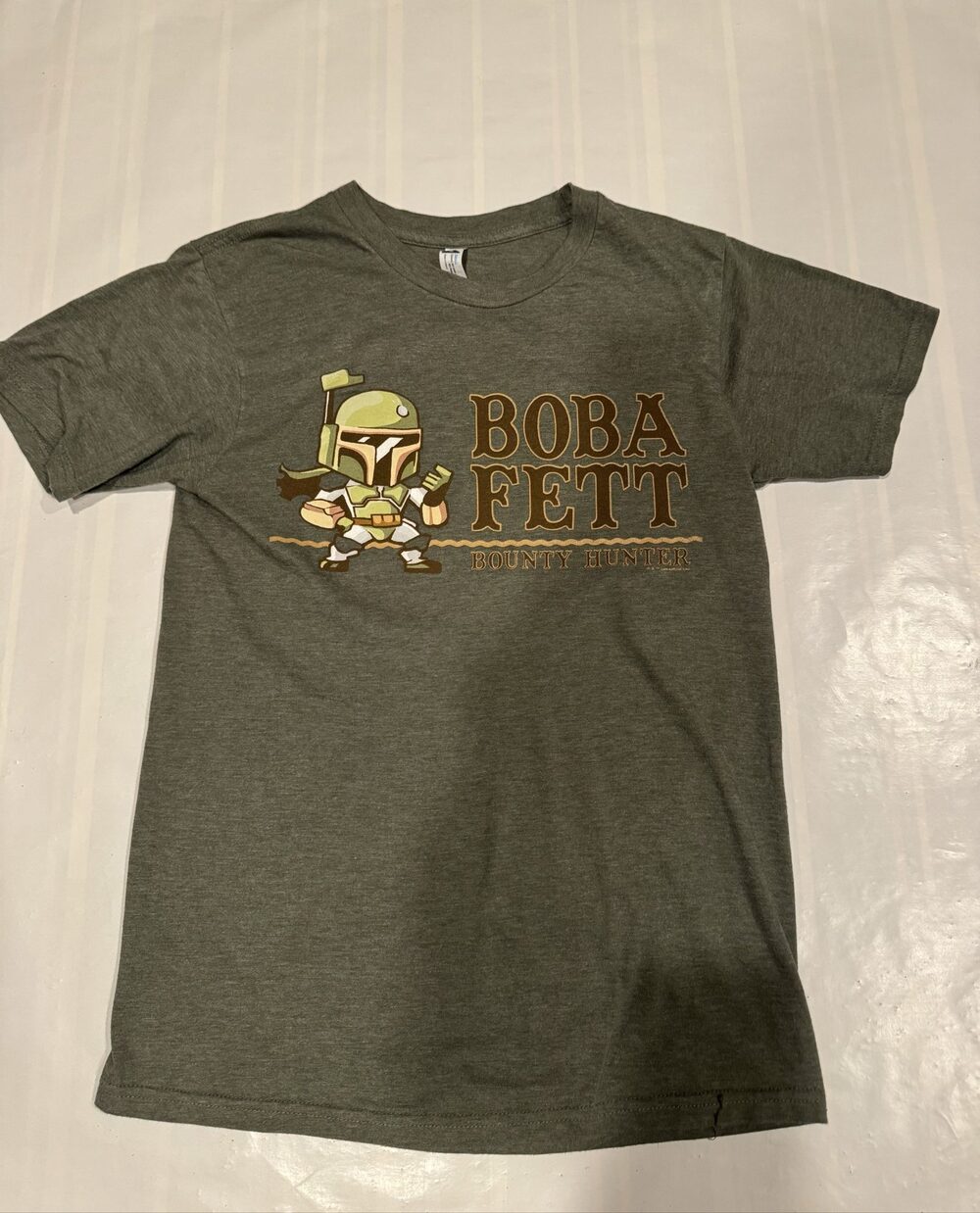 Men’s Star Wars Boba Fett Bounty Hunter Graphic T-Shirt – Olive Green – Small